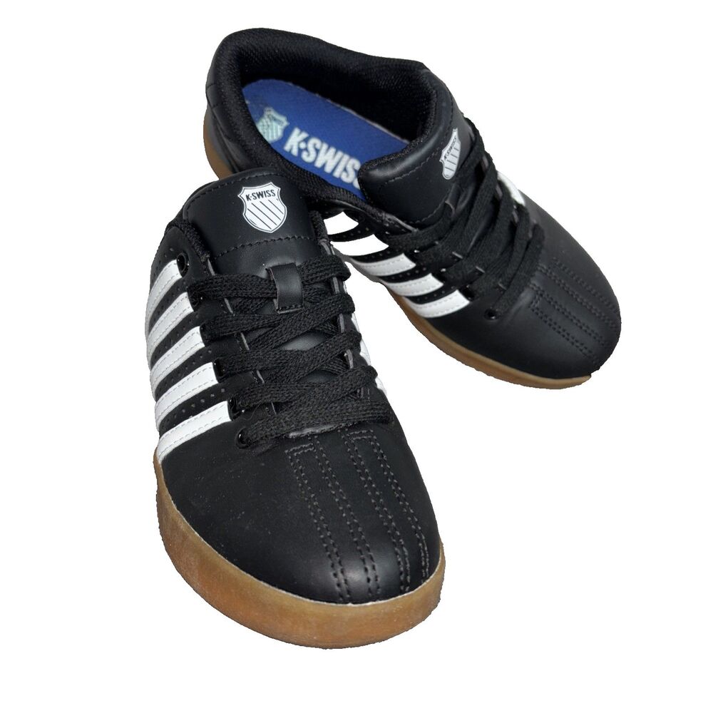 K-SWISS Classic Low Sneakers Black Tan Youth Boys Size 4